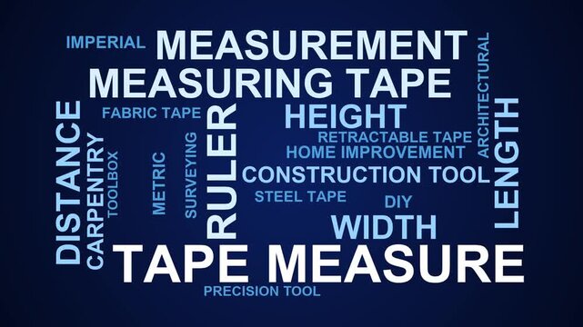 Tape Measure Word Cloud