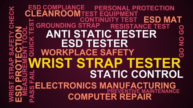 Wrist Strap Tester Word Cloud