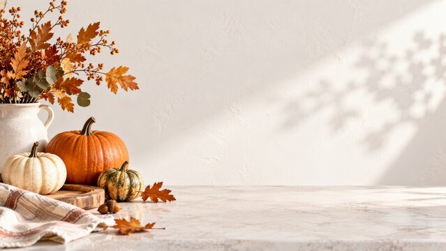 Thanksgiving coastal table setting overlooking the ocean at sunset