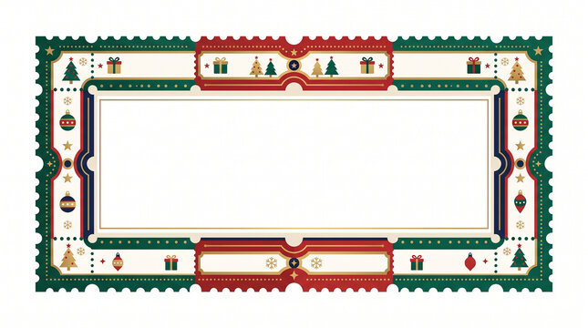 Christmas border frame with gift icons