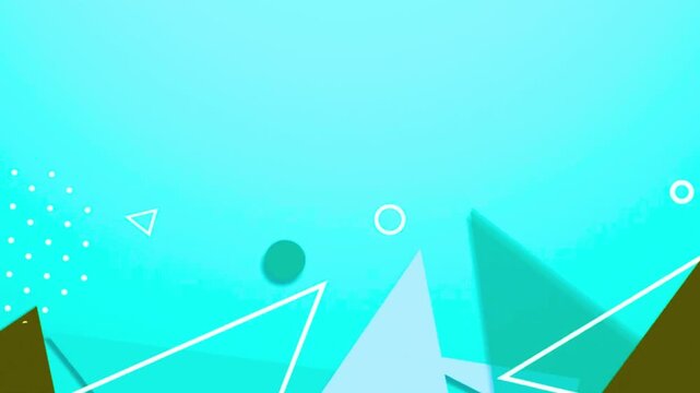 Modern abstract blue background featuring geometric triangles and circular shapes for creative design projects and digital presentation templates