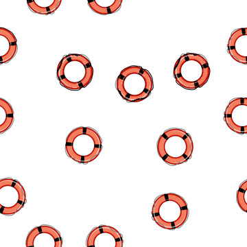 pattern belt lifebuoy cartoon. pool float, lifeboat preserver, water swim belt lifebuoy sign vector