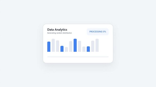 Random number generator displaying data analytics and digital counter result