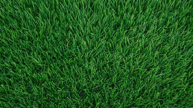 Vibrant green synthetic turf with a lush dense grass texture background