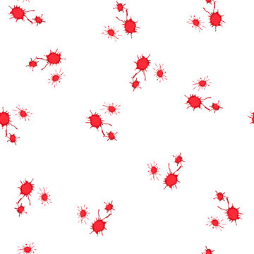 pattern evidence blood stain cartoon. investigation scene, transfer velocity, angle origin evidence blood stain sign. seamless symbol vector illustration