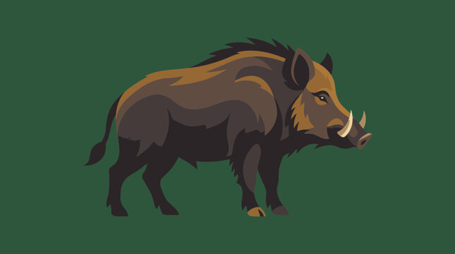 wild boar vinyl ready vector illustration