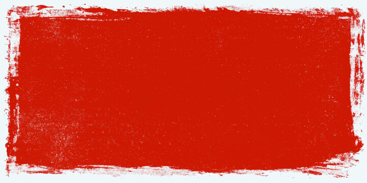 A textured, distressed red rectangle with a grunge border, perfect for graphic design projects.