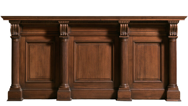 Classic Wooden Reception Counter