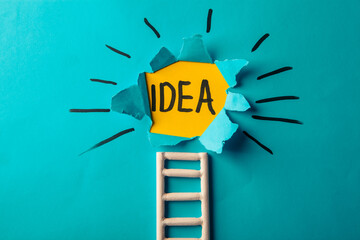 Idea concept with ladder and paper © Artvibe