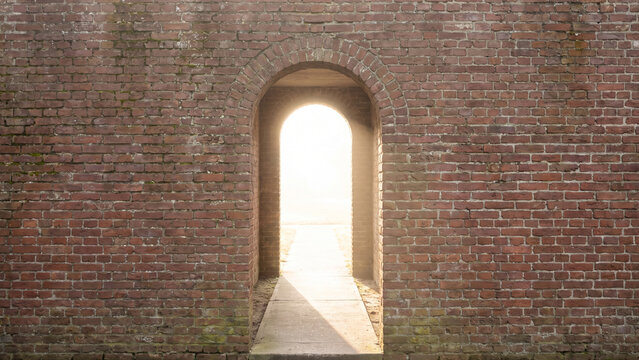 Martin Luther King Jr. Day Concept of Hope Through an Open Brick Passage