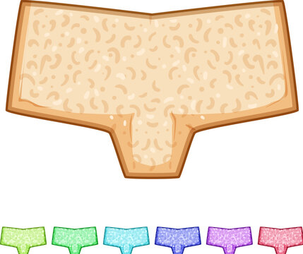 seamless women panties cartoon. cotton lace, satin silk, comfort style seamless women panties sign colorful illustration