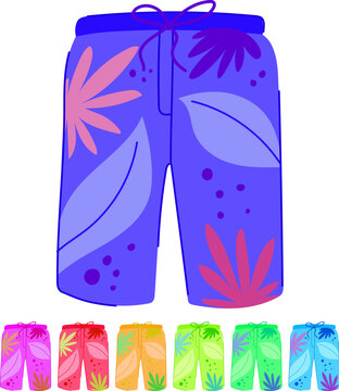 male swimsuit men cartoon. swim swimwear, pool summer male swimsuit men sign vector