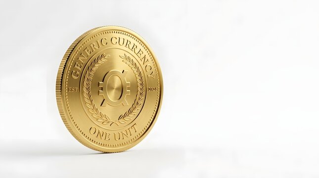 Gold Coin One Unit with Crest and Laurel