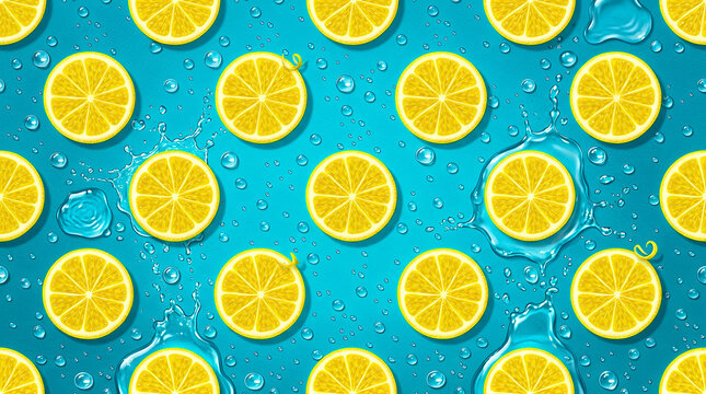 Colorful pattern of orange slices