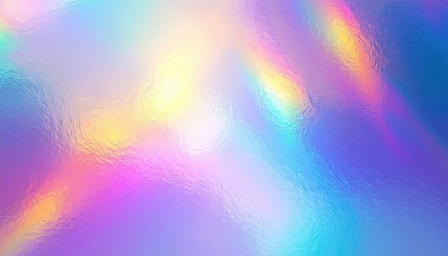 Sfondo Olografico Glitter: Sfumature Neon Pastello e Texture Iridescente. Texture Cromata Cangiante: Illustrazione Astratta con Bagliori di Luce e Brillantini