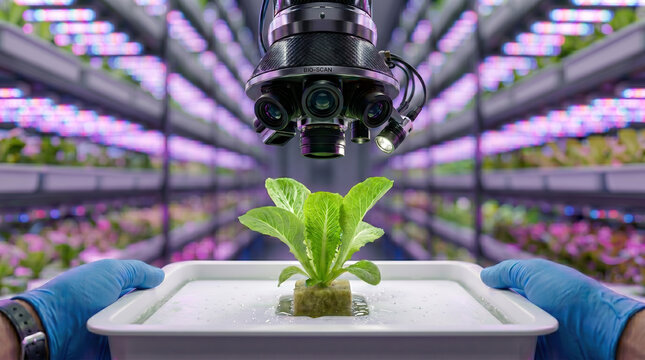 Robotic imaging system evaluates hydroponic lettuce in controlled farming