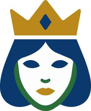 Queen with crown avatar icon