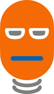 Oval robot avatar icon