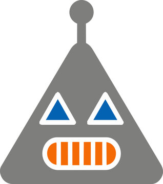 Triangle antenna robot avatar icon