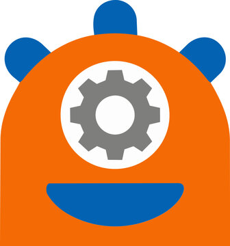 Gear monster robot avatar icon