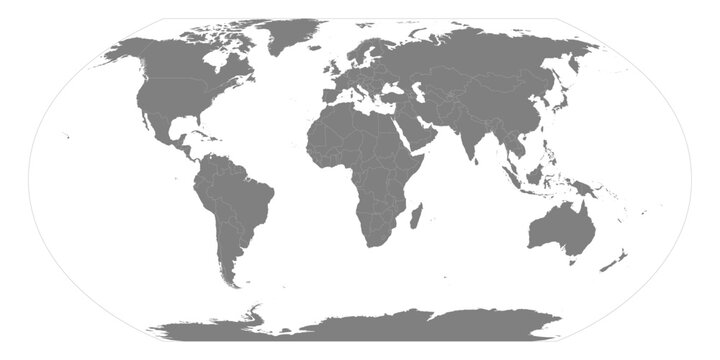Grey map Mercator World, Equal Earth Map