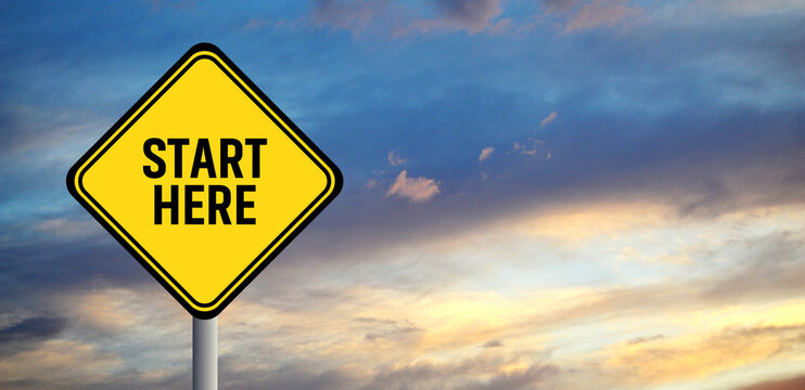 start here sign