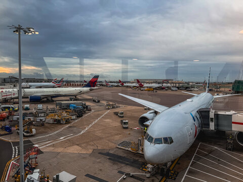 British Airways at LOndon Heathrow Airport. London, United Kingdom.