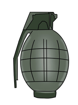 grenade isolated on white