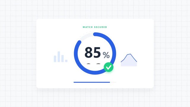 Random number generator displaying digital data and blue progress bar