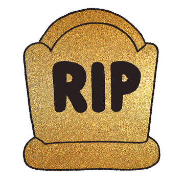 gravestone tombstone rip gold golden