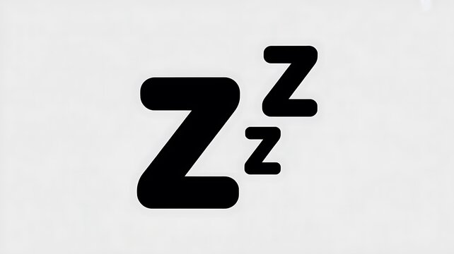 Black zzz sleep symbol icon