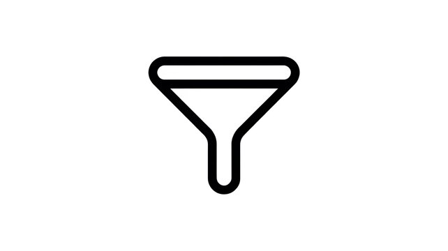 Black filter icon on white background