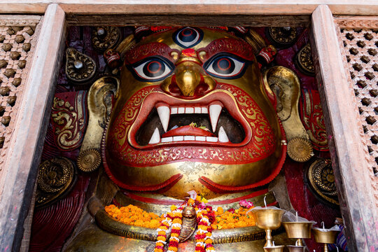 Sweta Bhairav | Kathmandu Durbar square | Iconic statue in Basantapur