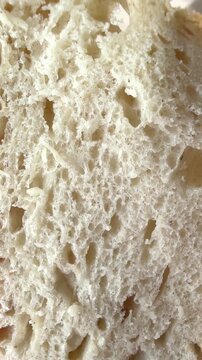 Close‑up of the texture of white bread.