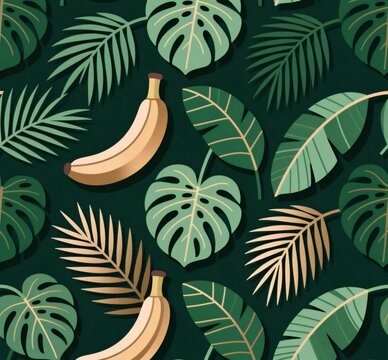 seamless pattern of palm trees