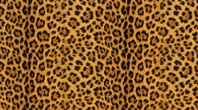 Wildlife leopard pattern seamless repeat 2D illustration for textile design