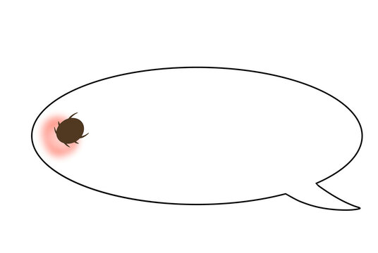 Mite bite speech bubble illustration
ダニ刺され　吹き出し　イラスト