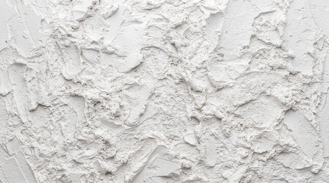 Textura abstrata de gesso branco &aacute;spero com marcas de esp&aacute;tula e relevo