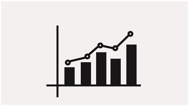 Business Profit Growth Animation with Upward Financial Trend Graph