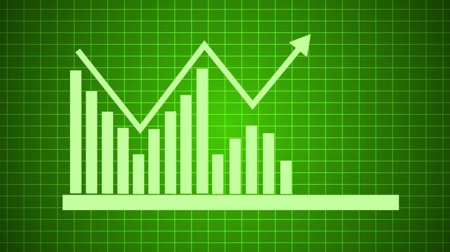 Corporate Earnings Growth Graph Animation with Financial Data Visualization