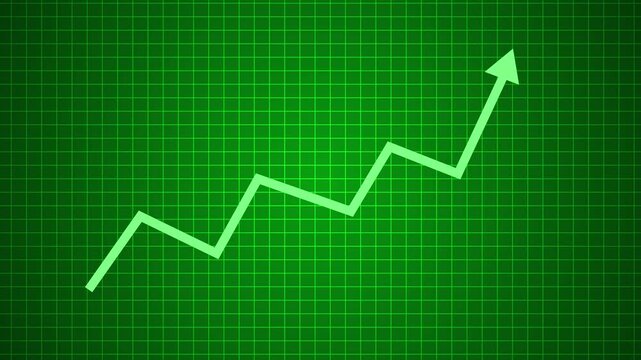 Business KPI Dashboard Animation with Increasing Revenue Metrics arrow