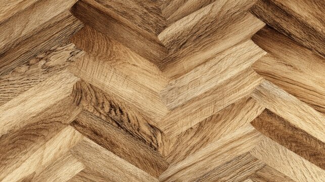 Rustic herringbone wood texture background, natural brown timber parquet pattern, warm wooden surface for design