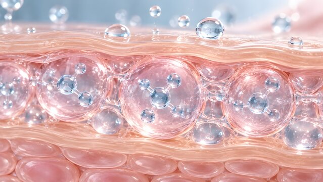 Abstract 3D cross-linked hyaluronic acid gel structure for filler concept