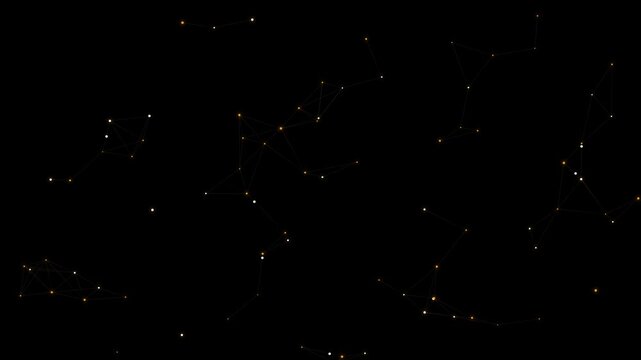 Constellation map of the night sky with star connections