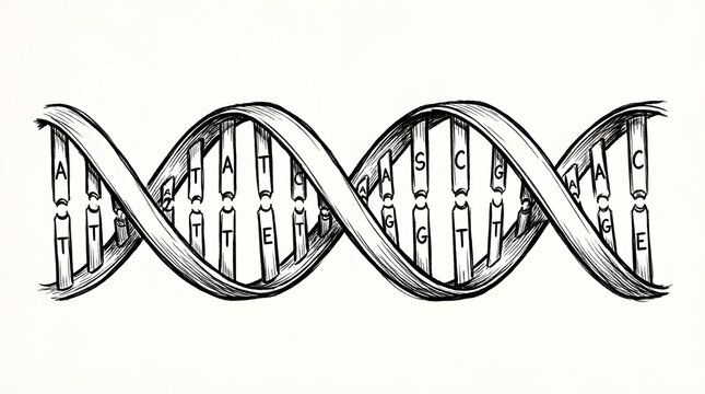 DNA Helix Double Strand - Genetics Biology Heredity Science Medical Research