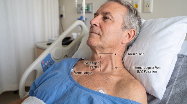 Raised JVP &mdash; Cardiovascular Clinical Sign