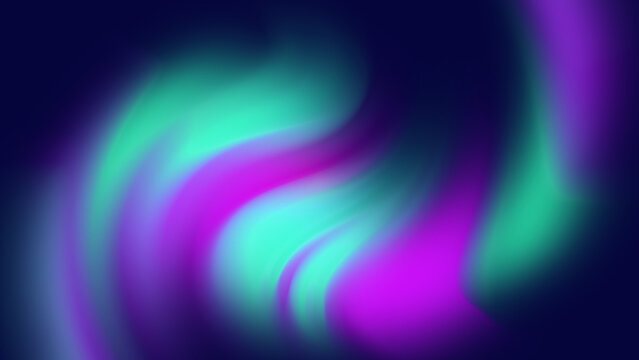 Abstract creative green and violet curve stripe on dark blue background illustration.