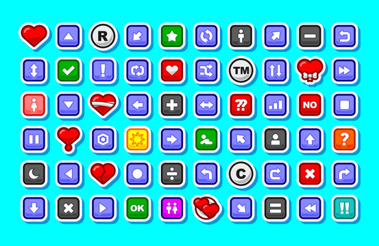 Arrow and Symbols for Emoji, Icon and Sticker