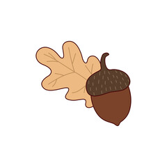 Acorns on Branches Set © Istiqomah