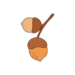 Acorns on Branches Set © Istiqomah